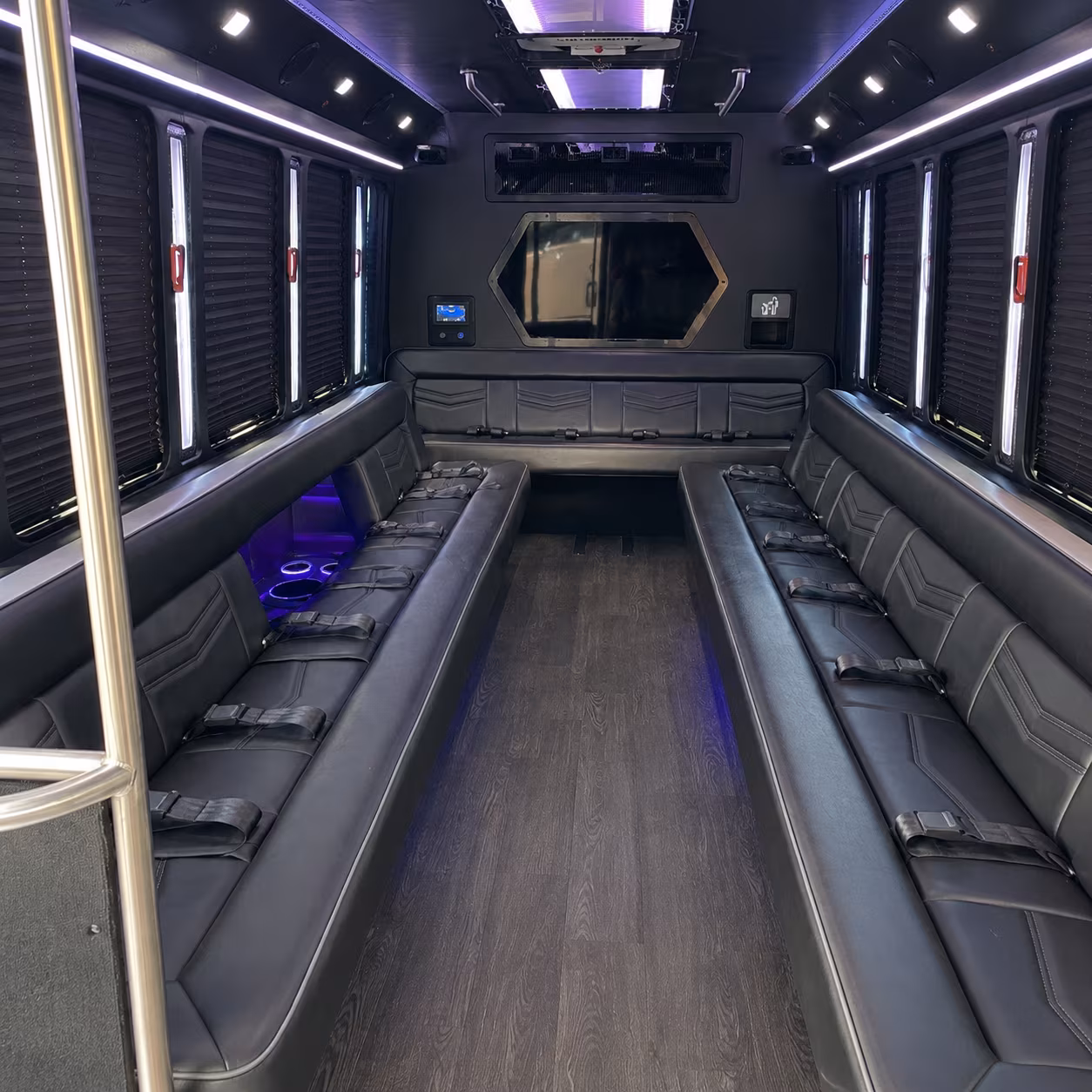 Lancaster Birthday, Sweet 16, & Quinceañera Transportation party bus exterior
