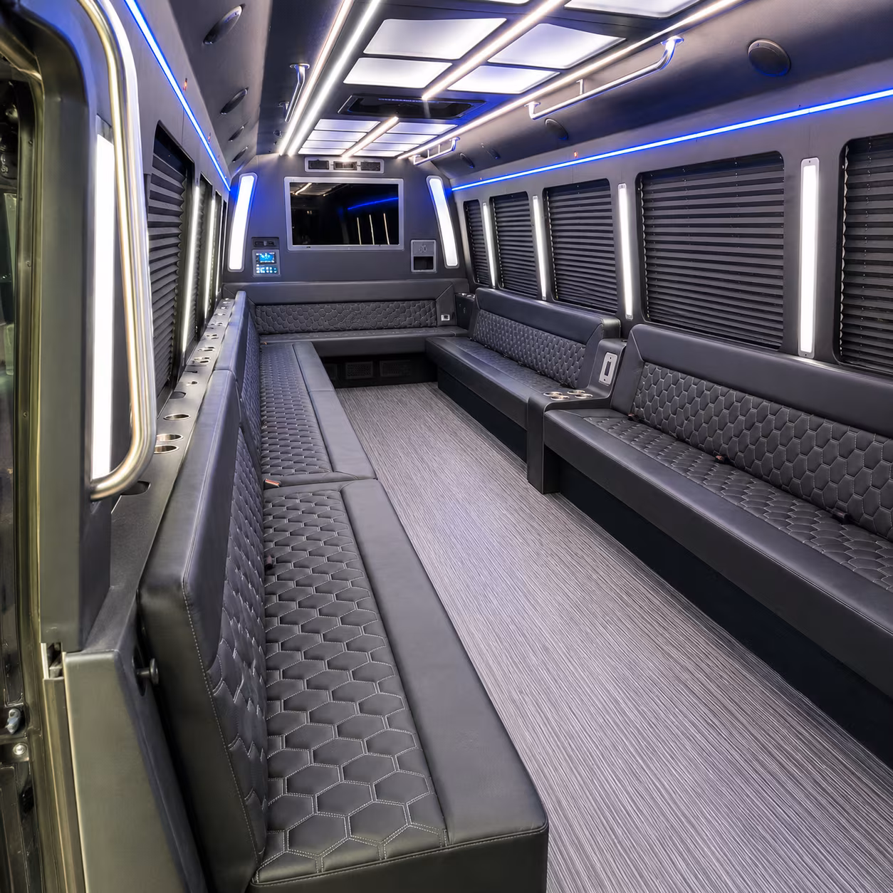 Lancaster Birthday, Sweet 16, & Quinceañera Transportation party bus exterior