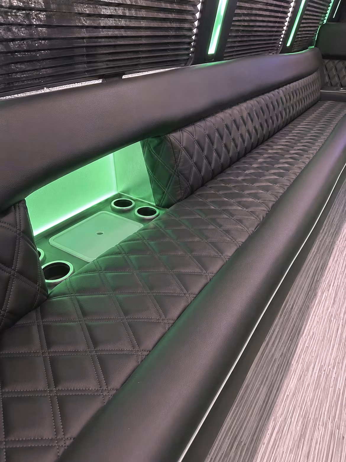 Lancaster Birthday, Sweet 16, & Quinceañera Transportation party bus interior