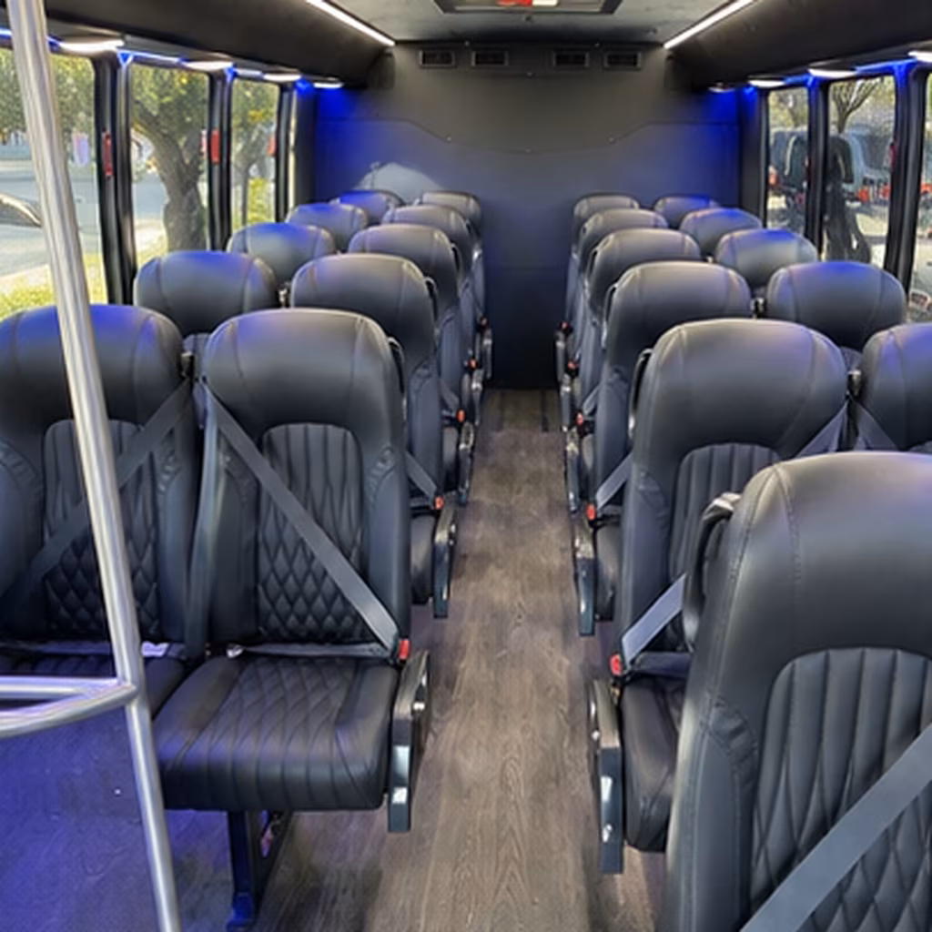 Lancaster Corporate Transportation party bus interior