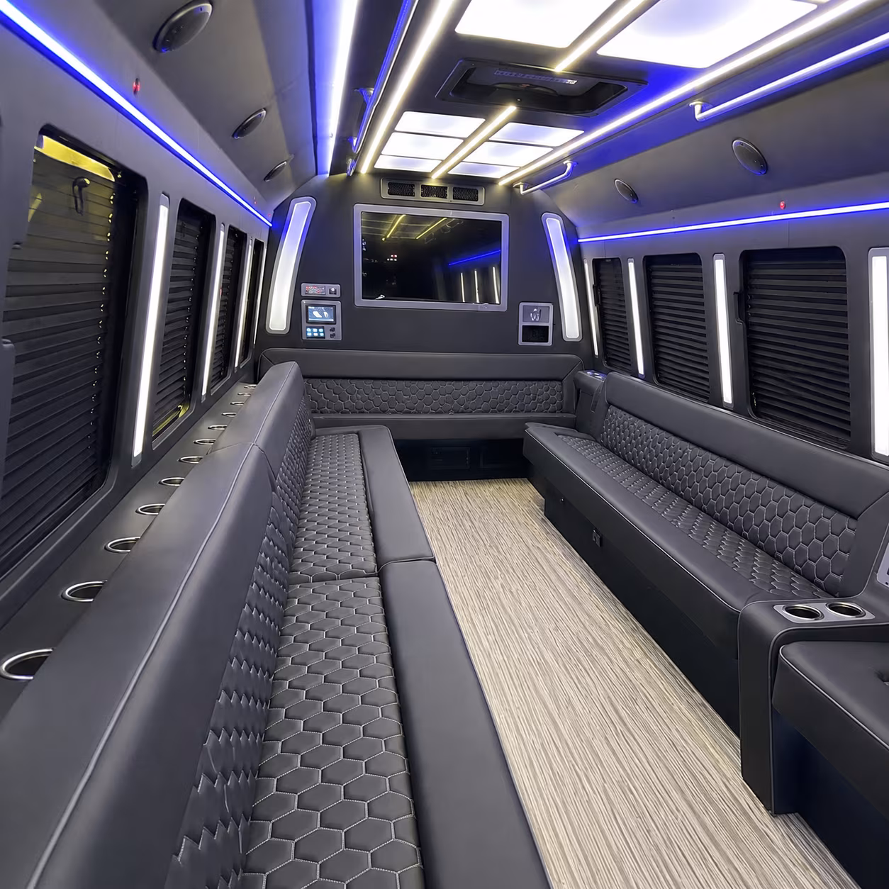 Lancaster Private Event Transportation party bus exterior