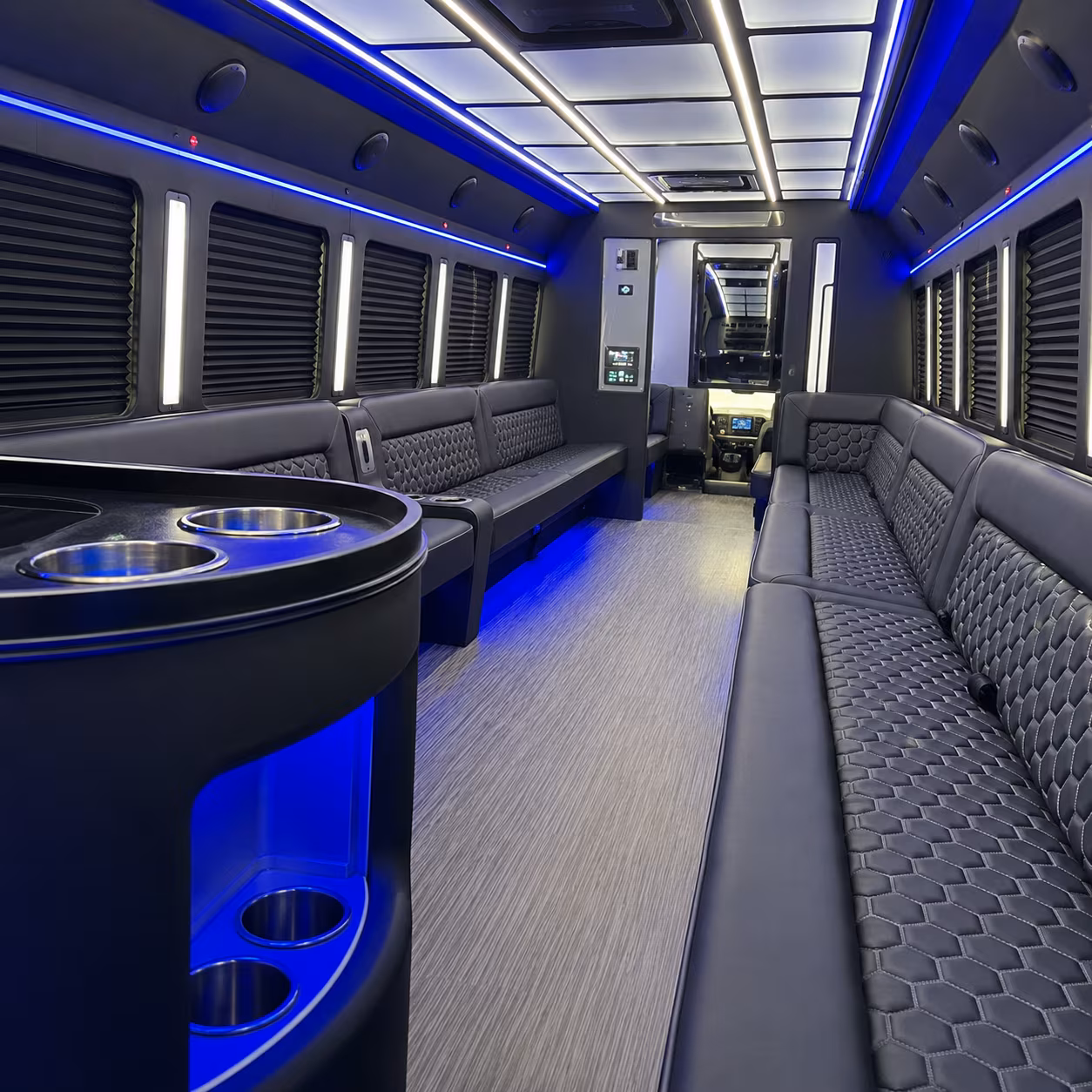 Lancaster Private Event Transportation party bus exterior