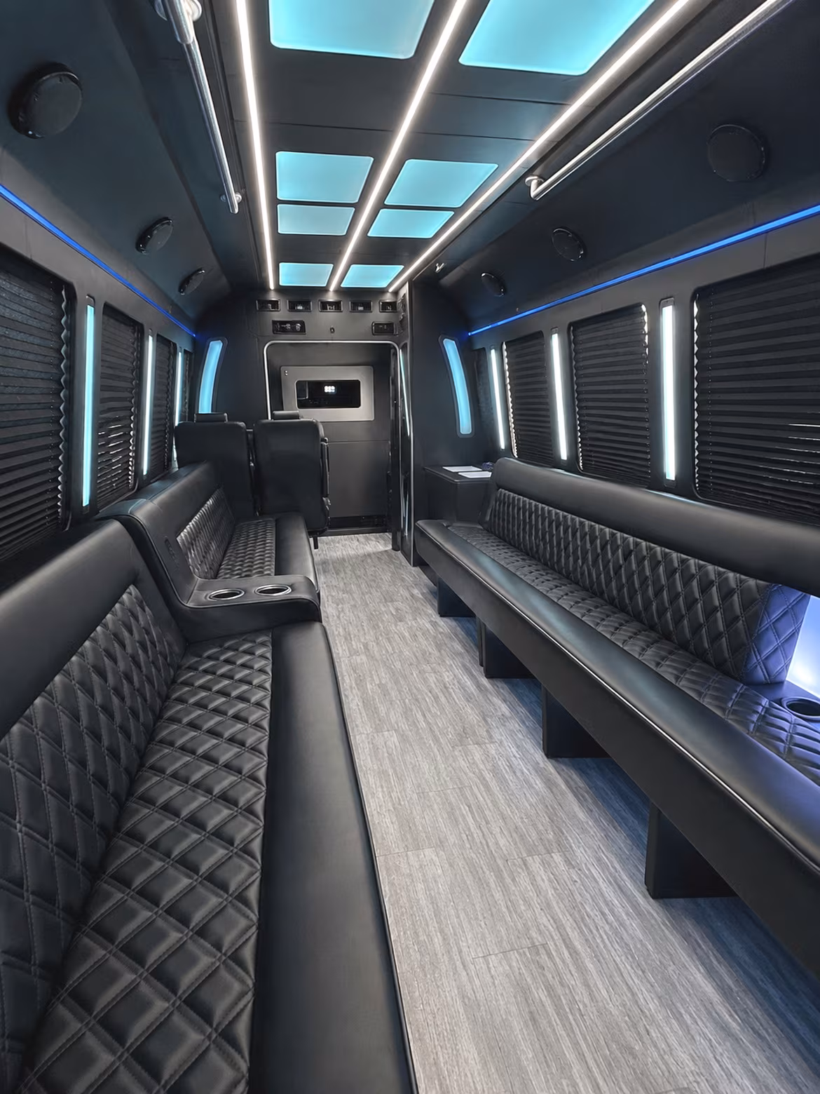Lancaster Sporting Event Transportation party bus interior