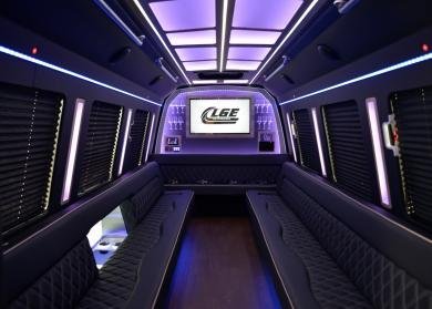 Bakersfield 18 Passenger Limo Bus Interior