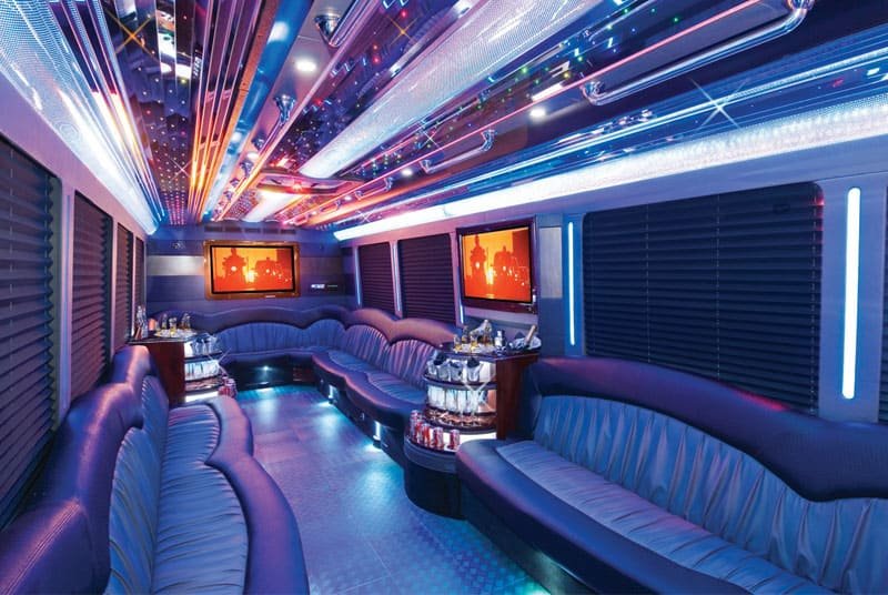 Santa Clarita 20 Passenger Party Bus Interior