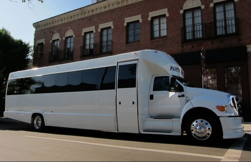 Long Beach 30 Passenger Party Bus White