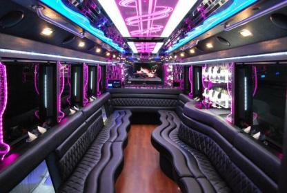 San Bernardino 50 Passenger Party Bus Interior